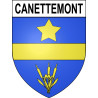 Pegatinas escudo de armas de Canettemont adhesivo de la etiqueta engomada