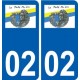 02 La Ferté-Milon logo ville autocollant plaque sticker