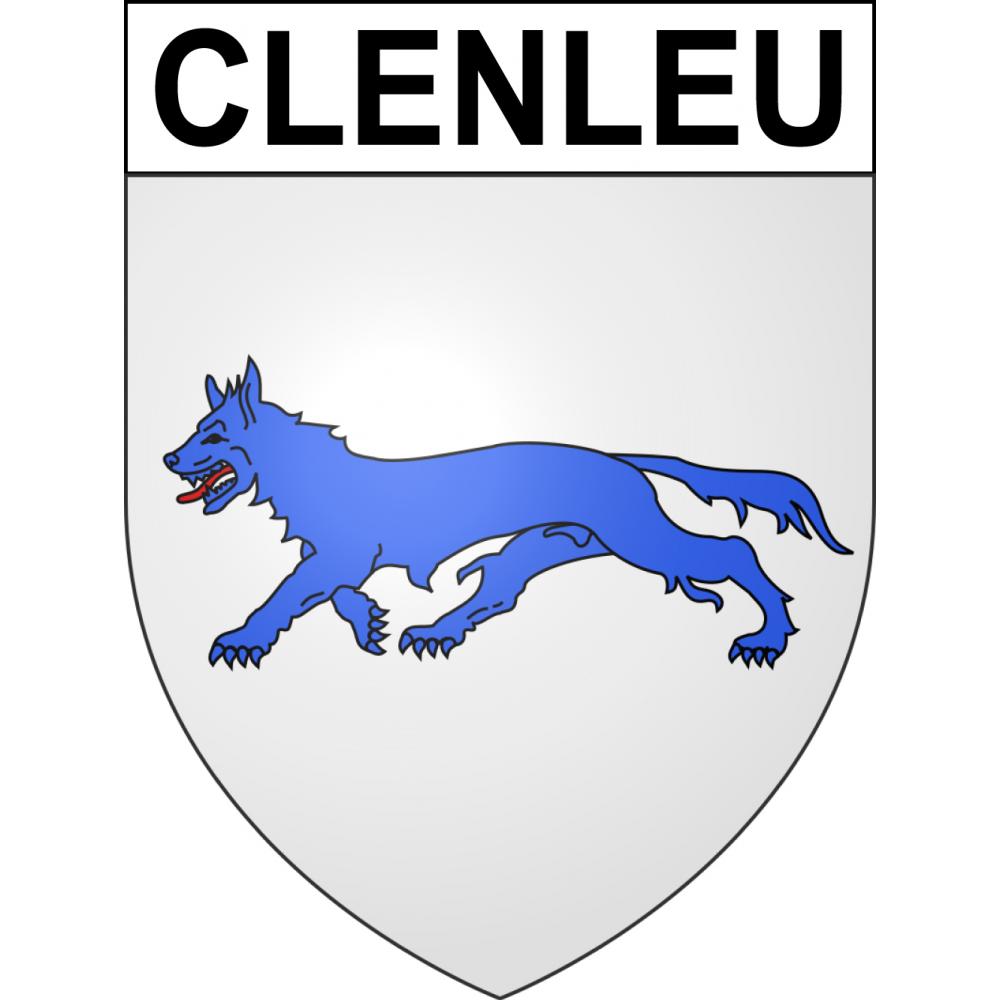 Pegatinas escudo de armas de Clenleu adhesivo de la etiqueta engomada