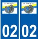 02 La Ferté-Milon logo ville autocollant plaque sticker