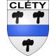 Pegatinas escudo de armas de Cléty adhesivo de la etiqueta engomada