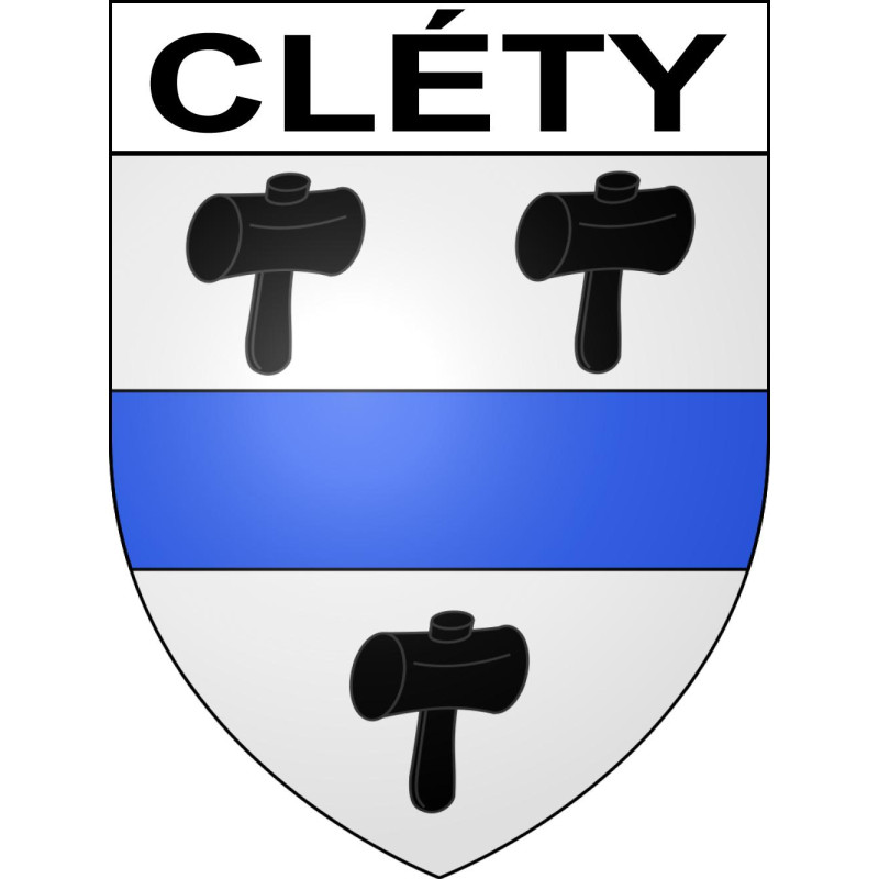 Cléty 62 ville sticker blason écusson autocollant adhésif