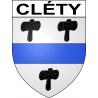 Cléty 62 ville sticker blason écusson autocollant adhésif
