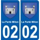 02 La Ferté-Milon ville autocollant plaque sticker