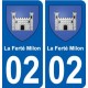 02 La Ferté-Milon ville autocollant plaque sticker