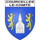 Courcelles-le-Comte 62 ville sticker blason écusson autocollant adhésif