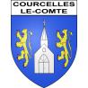 Courcelles-le-Comte 62 ville sticker blason écusson autocollant adhésif