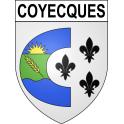 Coyecques Sticker wappen, gelsenkirchen, augsburg, klebender aufkleber