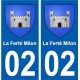 02 La Ferté-Milon stadt aufkleber typenschild aufkleber