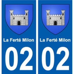 02 La Ferté-Milon ville autocollant plaque sticker