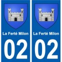 02 La Ferté-Milon ville autocollant plaque sticker