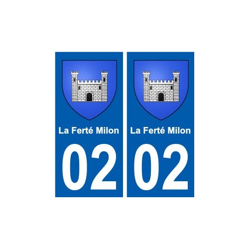 02 La Ferté-Milon ville autocollant plaque sticker