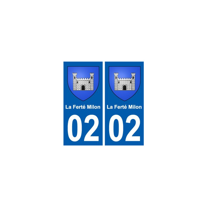 02 La Ferté-Milon ville autocollant plaque sticker