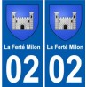 02 La Ferté-Milon ville autocollant plaque sticker