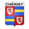 Chérisy 62 ville sticker blason écusson autocollant adhésif