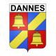 Dannes 62 ville sticker blason écusson autocollant adhésif