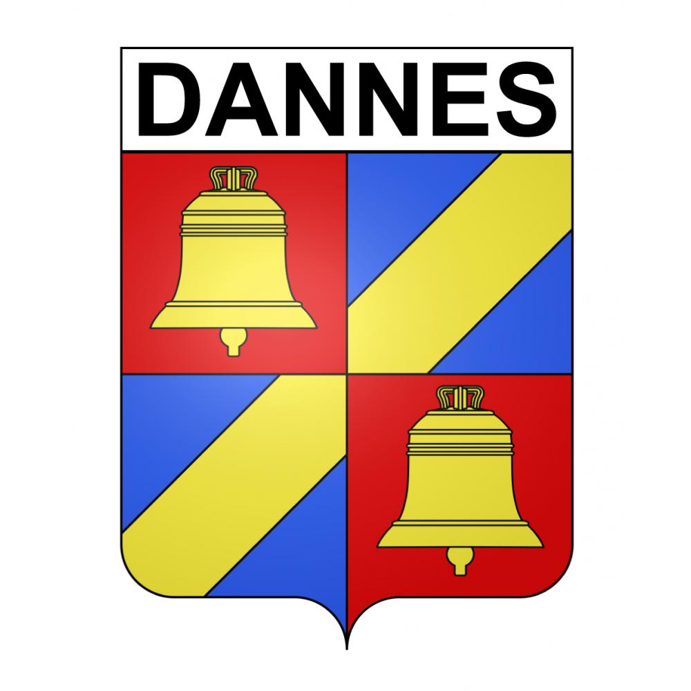 Pegatinas escudo de armas de Dannes adhesivo de la etiqueta engomada