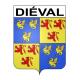 Diéval Sticker wappen, gelsenkirchen, augsburg, klebender aufkleber