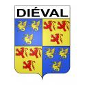 Stickers coat of arms Diéval adhesive sticker