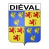 Diéval Sticker wappen, gelsenkirchen, augsburg, klebender aufkleber