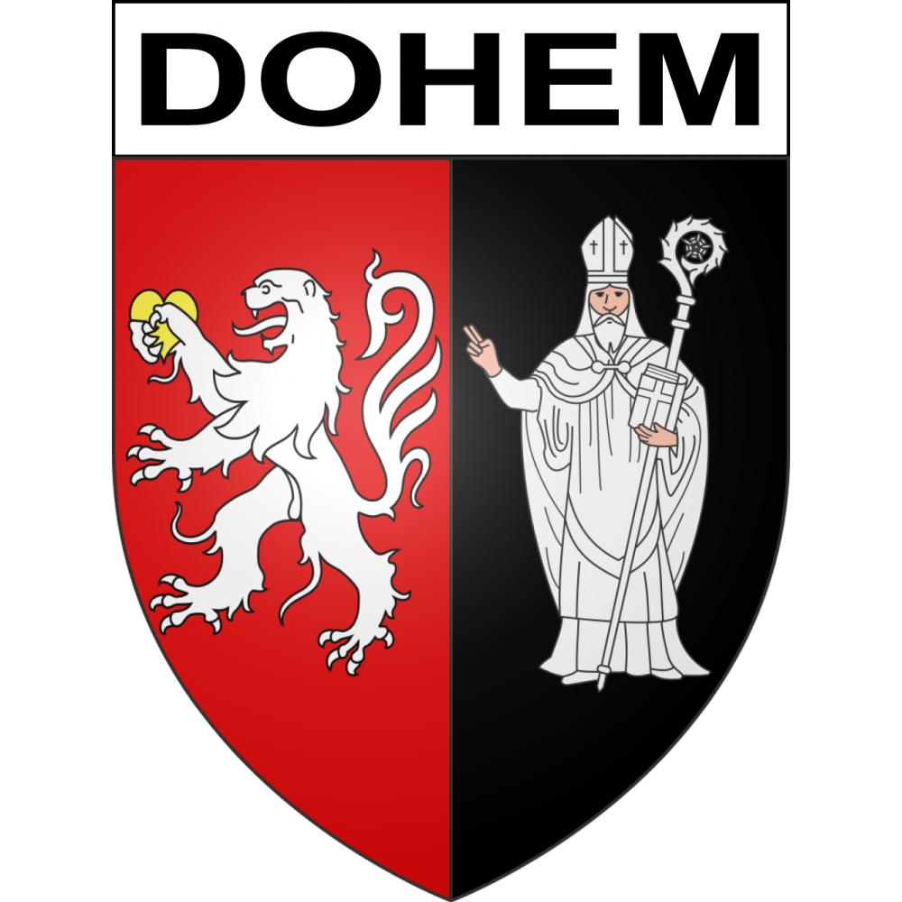 Dohem 62 ville sticker blason écusson autocollant adhésif