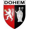 Pegatinas escudo de armas de Dohem adhesivo de la etiqueta engomada