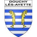 Douchy-lès-Ayette Sticker wappen, gelsenkirchen, augsburg, klebender aufkleber