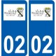 02 Viry-Noureuil logo ville autocollant plaque sticker