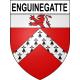 Pegatinas escudo de armas de Enguinegatte adhesivo de la etiqueta engomada