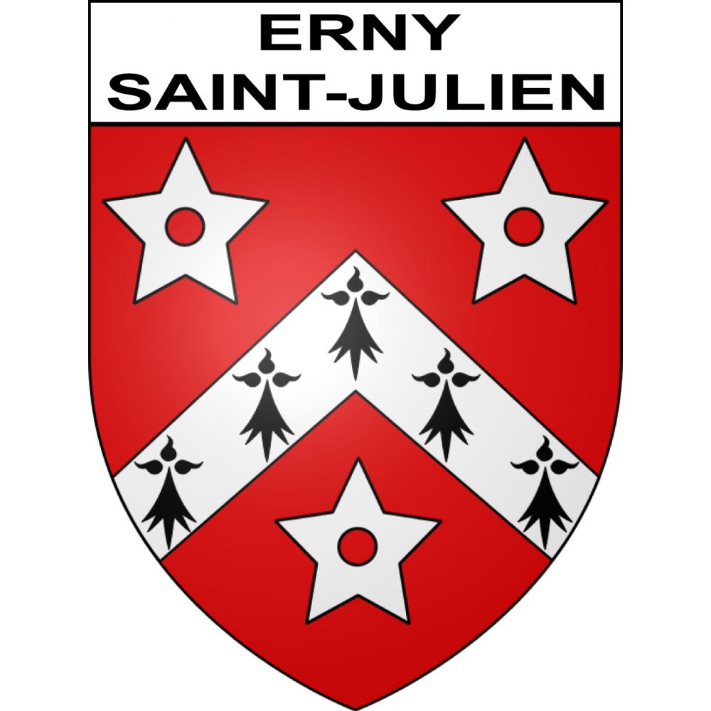 Erny-Saint-Julien 62 ville sticker blason écusson autocollant adhésif