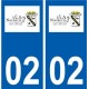 02 Viry-Noureuil logo ville autocollant plaque sticker