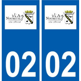 02 Viry-Noureuil logo ville autocollant plaque sticker