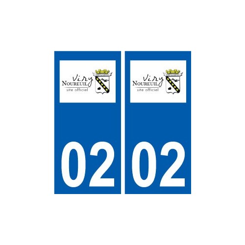 02 Viry-Noureuil logo ville autocollant plaque sticker