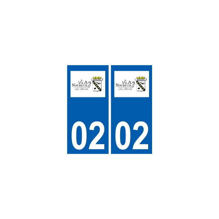 02 Viry-Noureuil logo ville autocollant plaque sticker