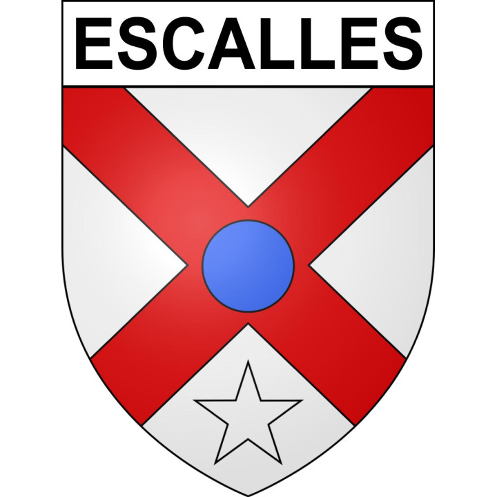 Escalles 62 ville sticker blason écusson autocollant adhésif