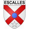 Pegatinas escudo de armas de Escalles adhesivo de la etiqueta engomada