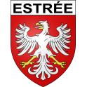 Estrée 62 ville sticker blason écusson autocollant adhésif