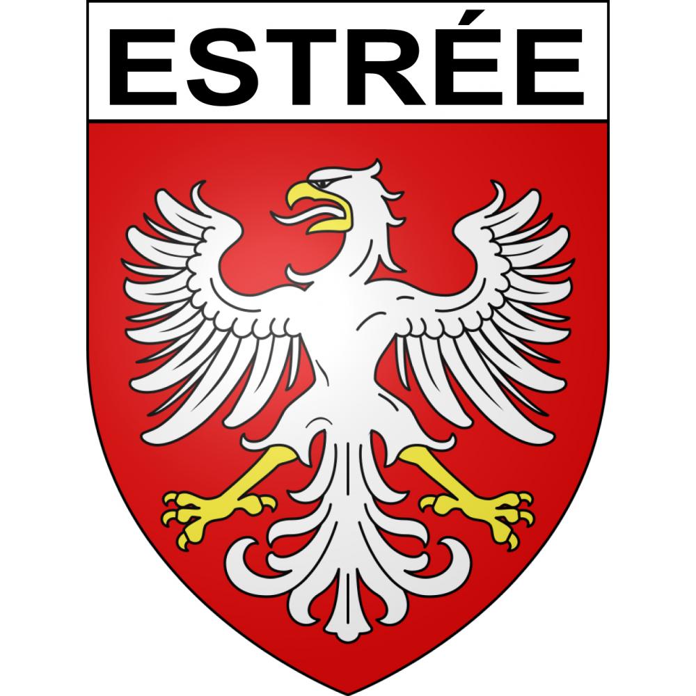 Stickers coat of arms Estrée adhesive sticker