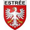 Estrée Sticker wappen, gelsenkirchen, augsburg, klebender aufkleber