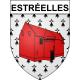 Estréelles 62 ville sticker blason écusson autocollant adhésif