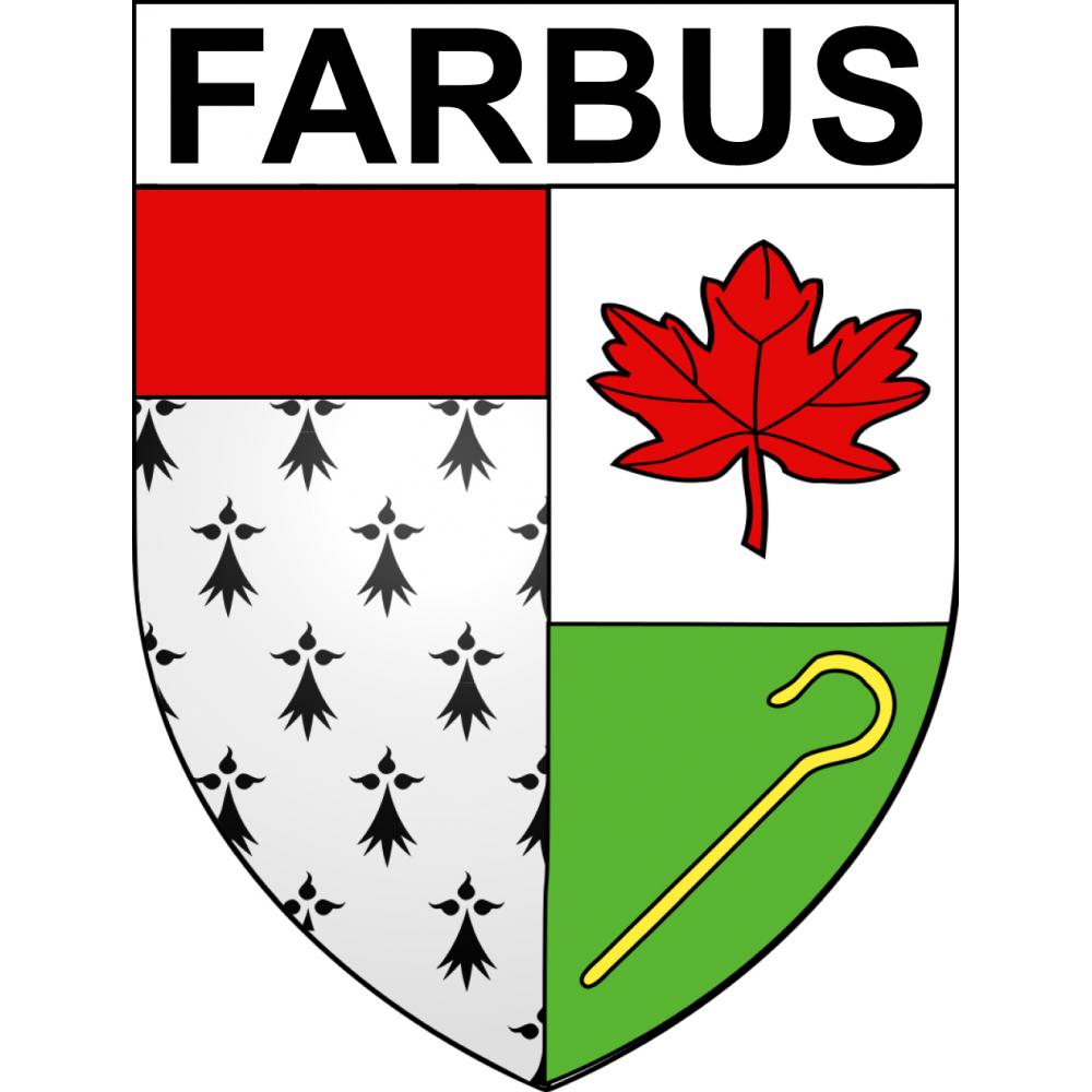 Pegatinas escudo de armas de Farbus adhesivo de la etiqueta engomada