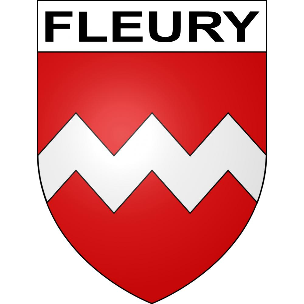 Pegatinas escudo de armas de Fleury adhesivo de la etiqueta engomada