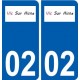 02 Vic-sur-Aisne logo ville autocollant plaque sticker