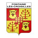 Fontaine-lès-Croisilles Sticker wappen, gelsenkirchen, augsburg, klebender aufkleber