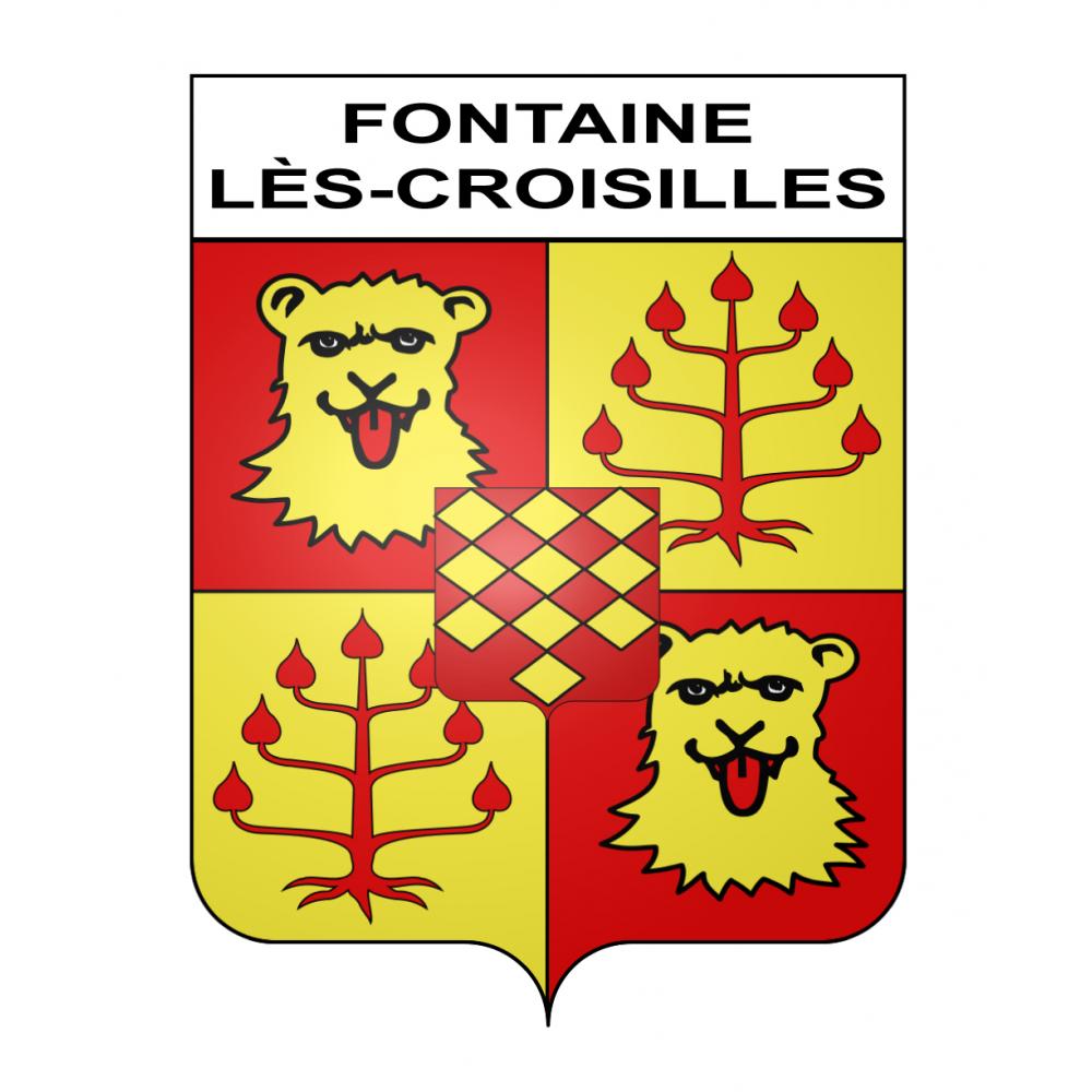 Fontaine-lès-Croisilles Sticker wappen, gelsenkirchen, augsburg, klebender aufkleber