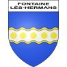 Fontaine-lès-Hermans Sticker wappen, gelsenkirchen, augsburg, klebender aufkleber