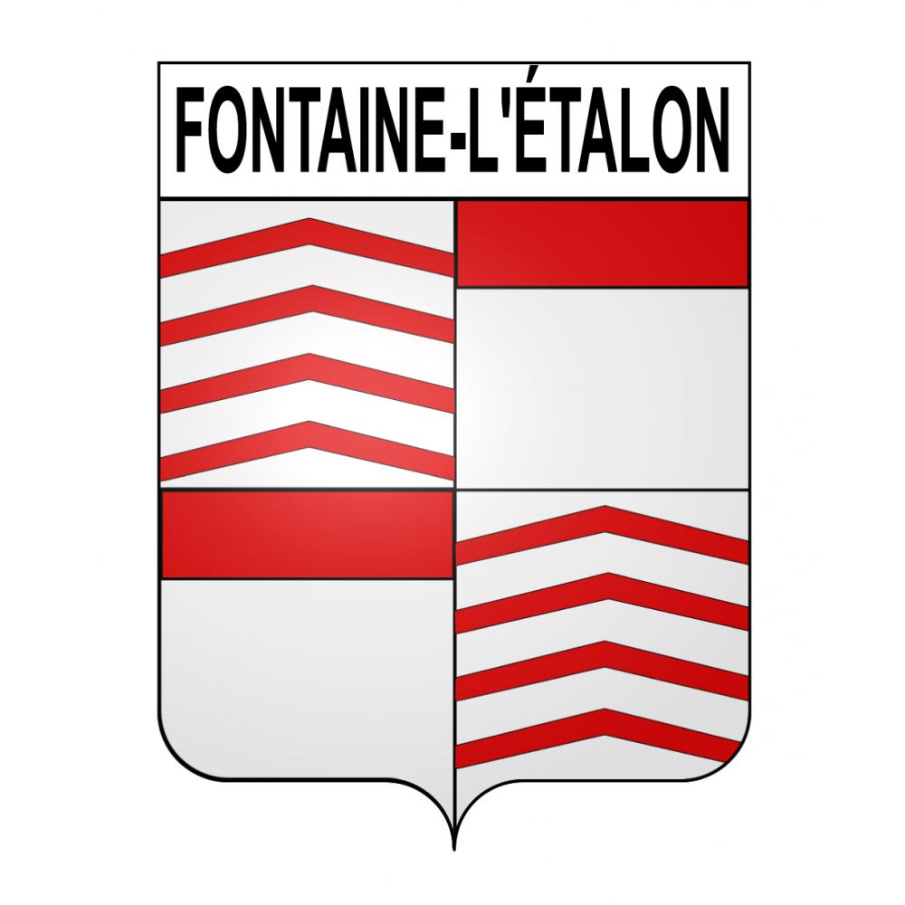 Fontaine-l'Étalon Sticker wappen, gelsenkirchen, augsburg, klebender aufkleber