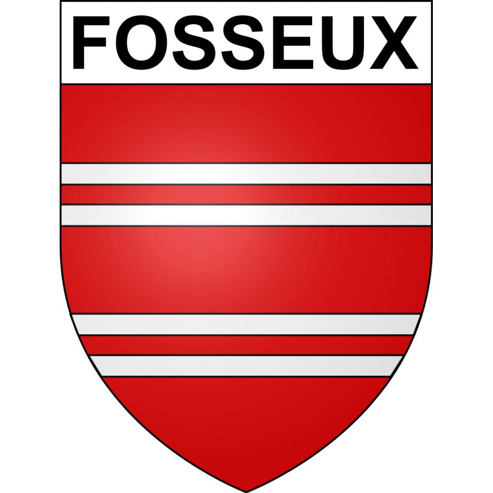 Pegatinas escudo de armas de Fosseux adhesivo de la etiqueta engomada