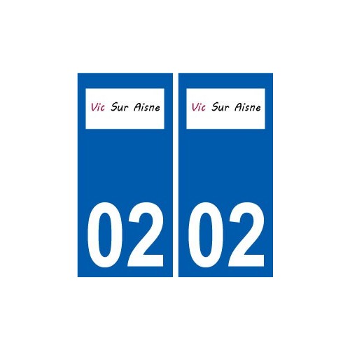 02 Vic-sur-Aisne logo ville autocollant plaque sticker