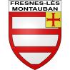 Pegatinas escudo de armas de Fresnes-lès-Montauban adhesivo de la etiqueta engomada